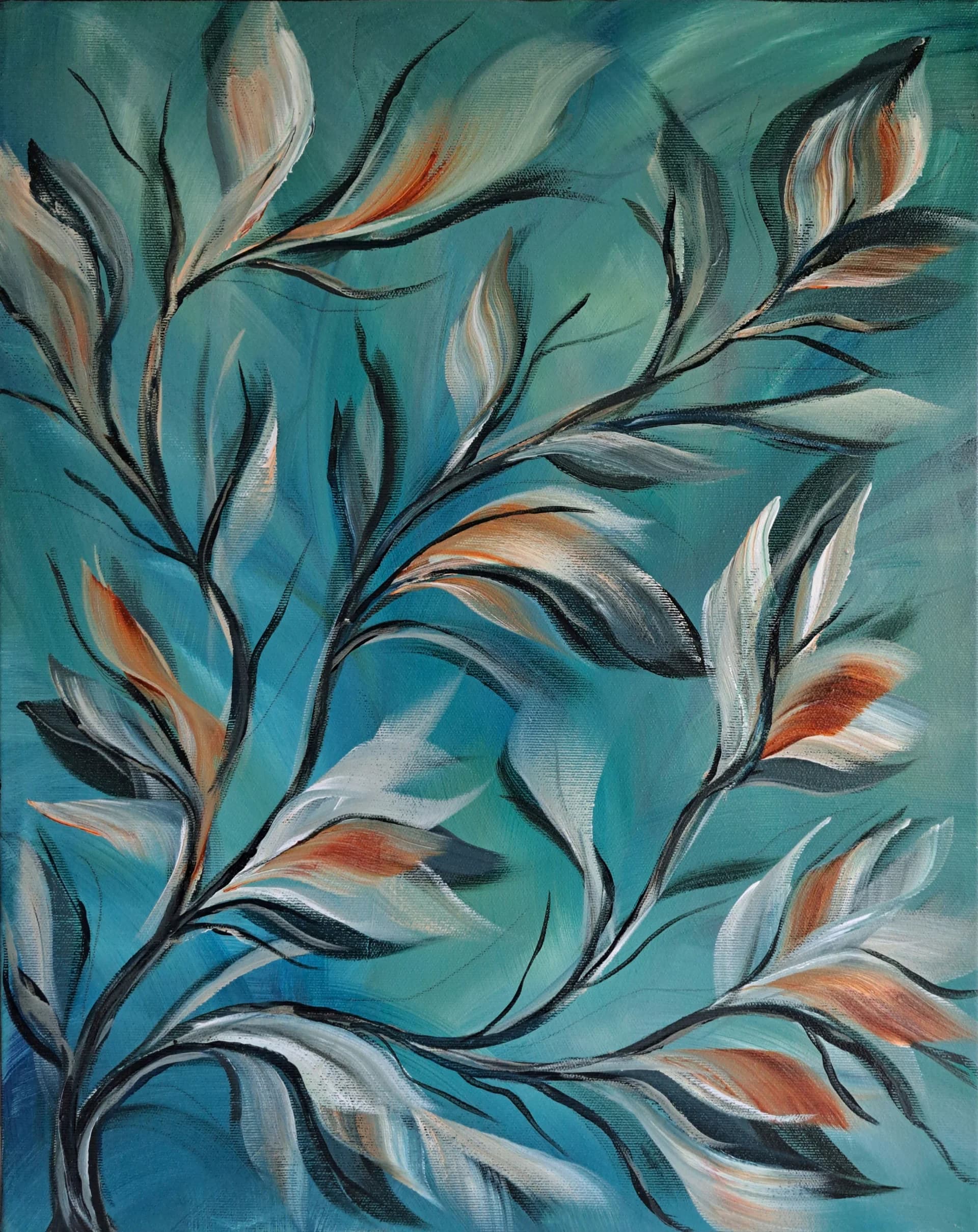 Teal Botanical Flow