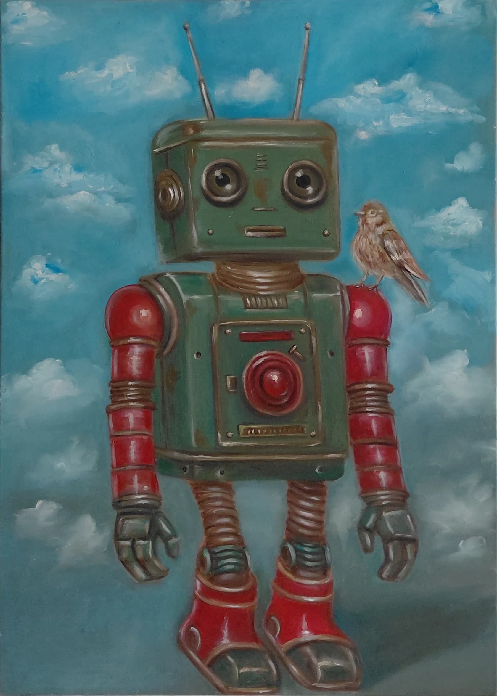 Robot with Bird