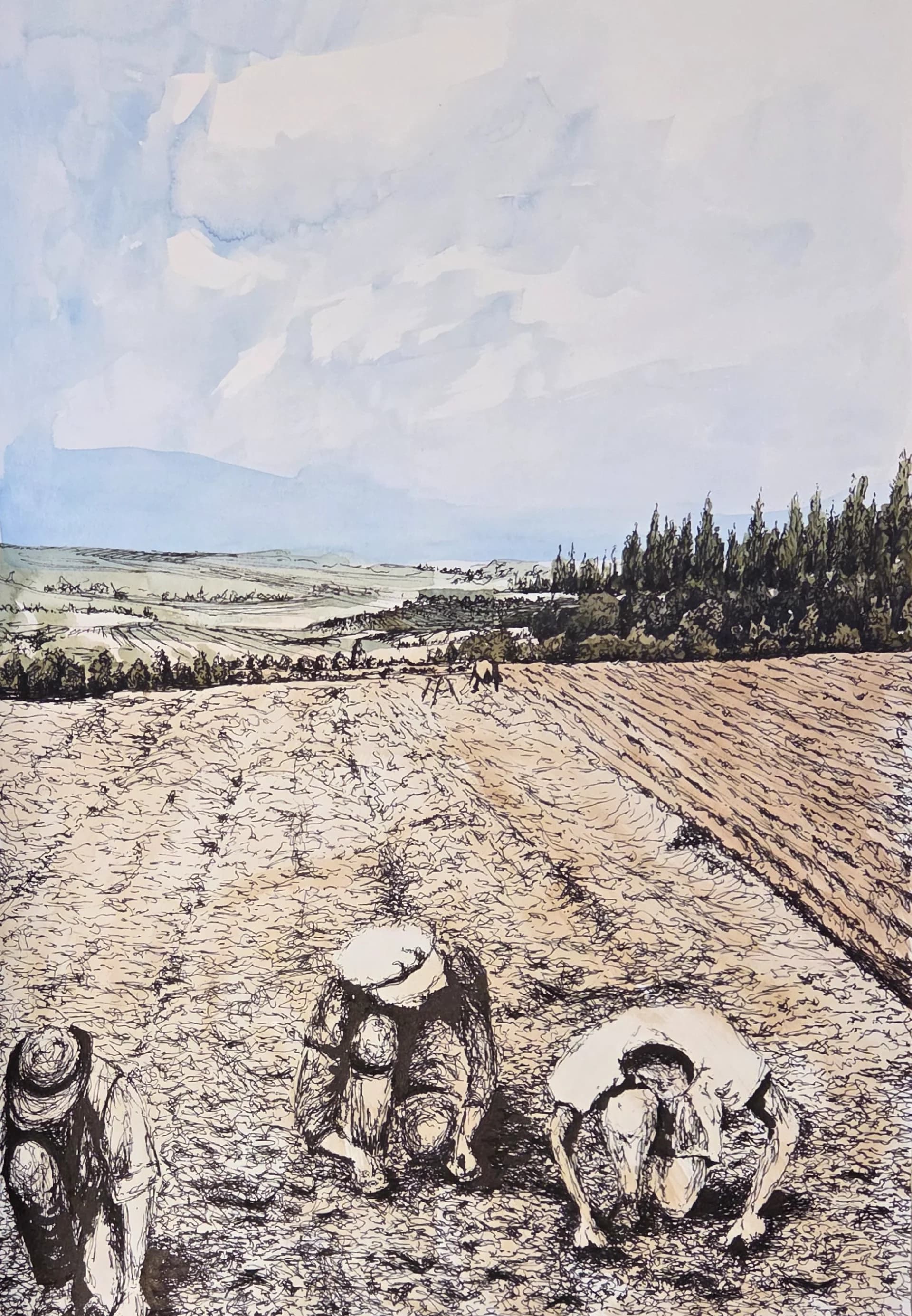 נוער עובד בשדה קבוצת שילר 1940