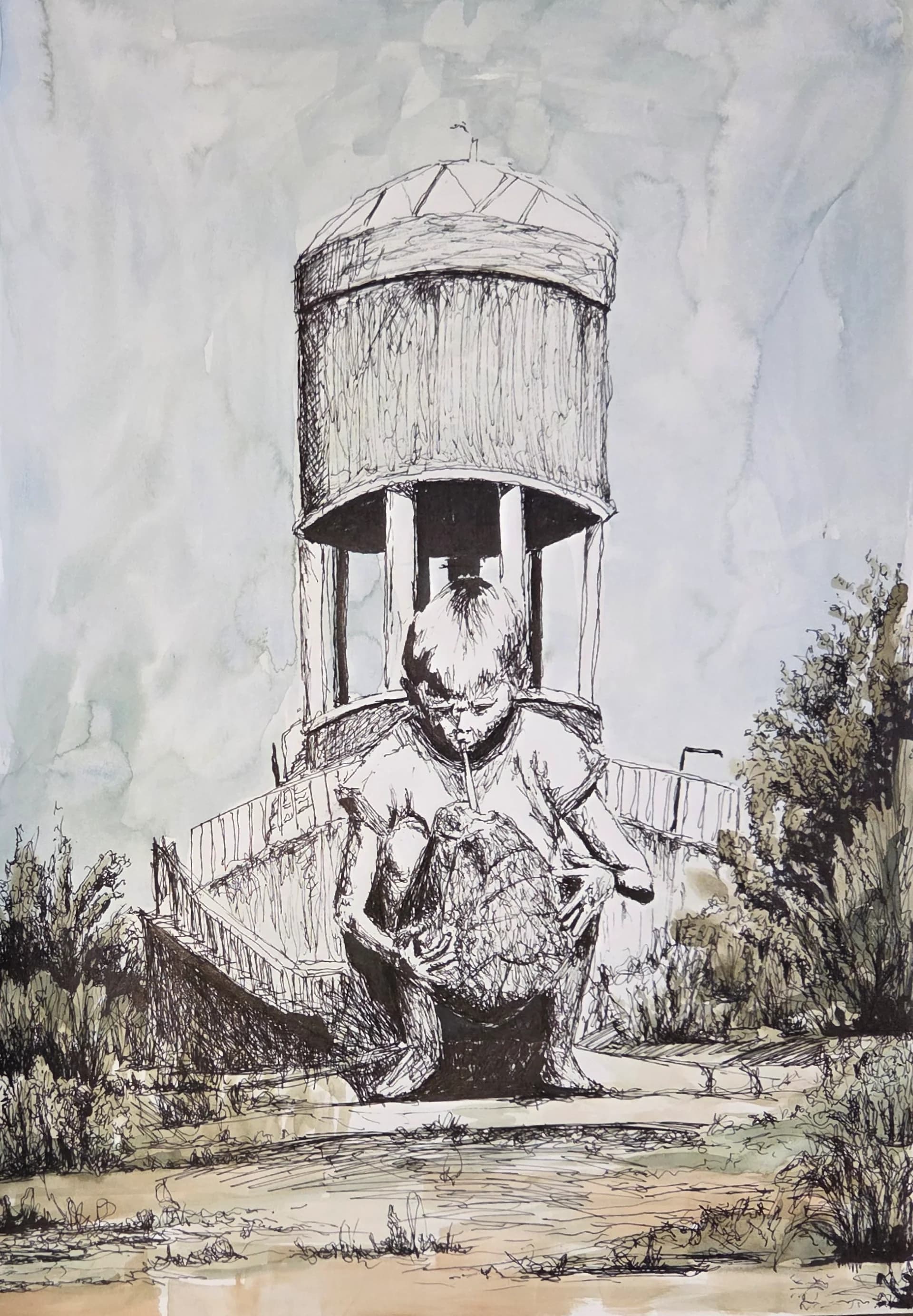 מגדל המים גבעת חיים איחוד 1985