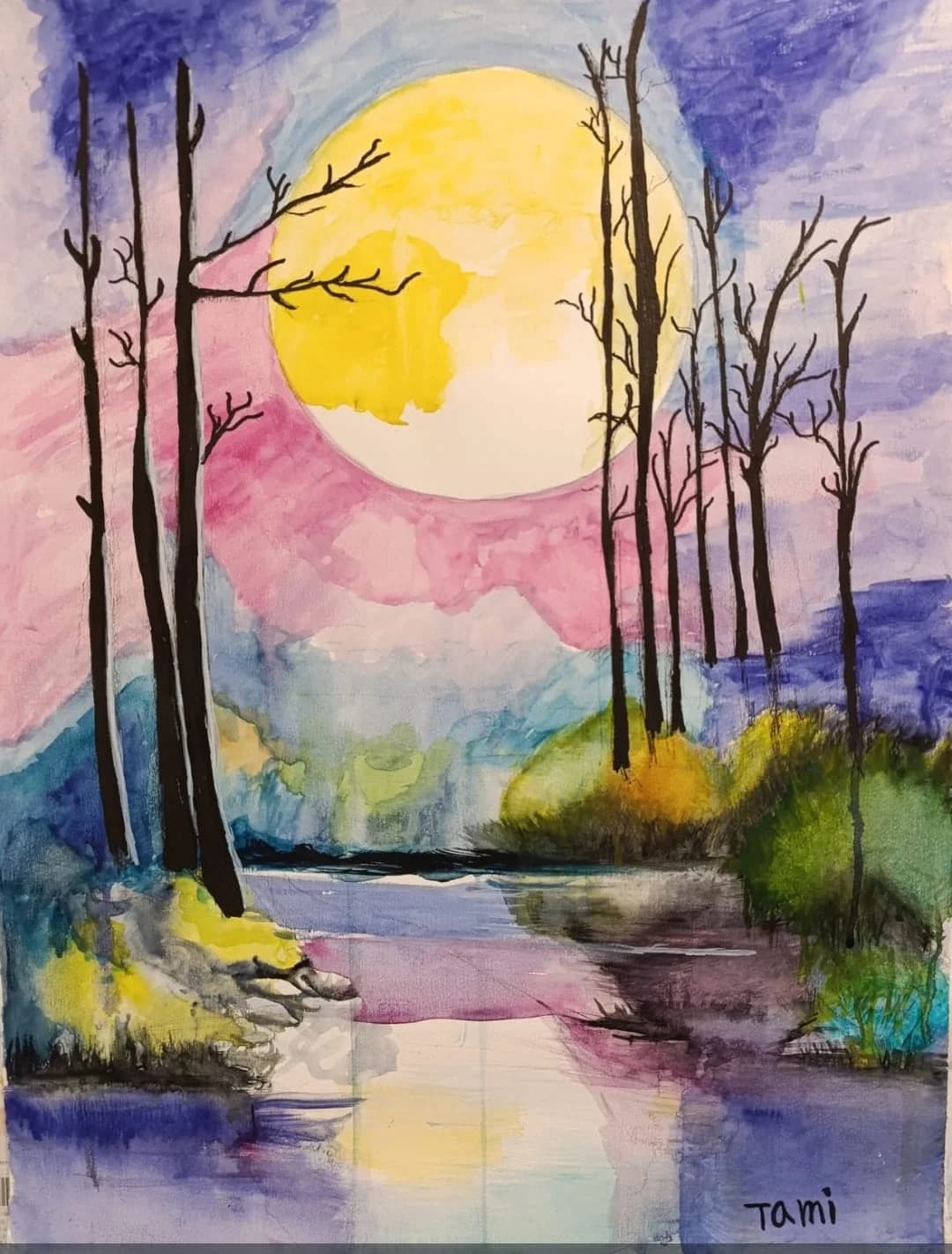 Moonlit Pink Horizon