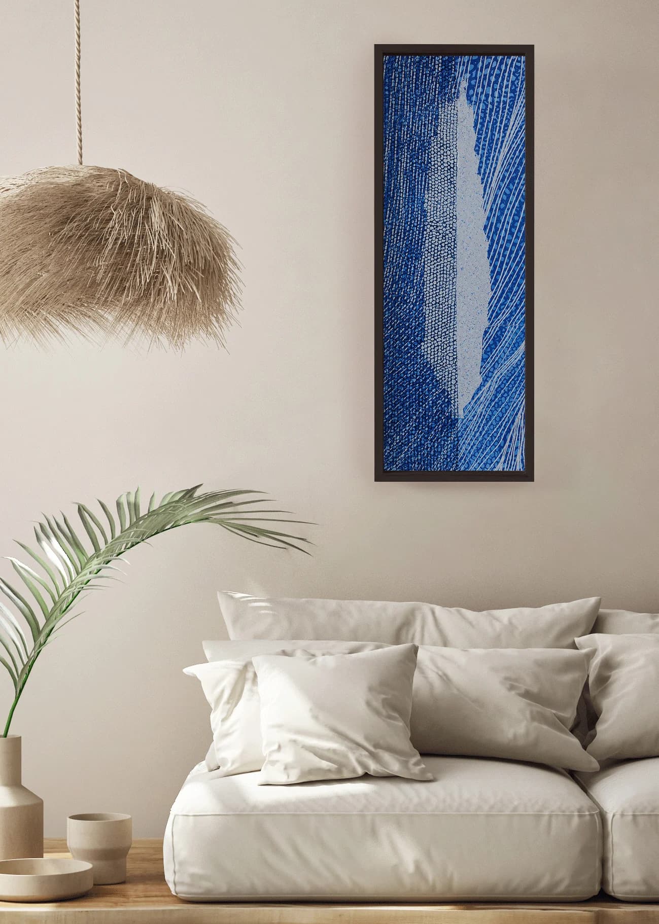 White elongated cypress-Blue Path 3