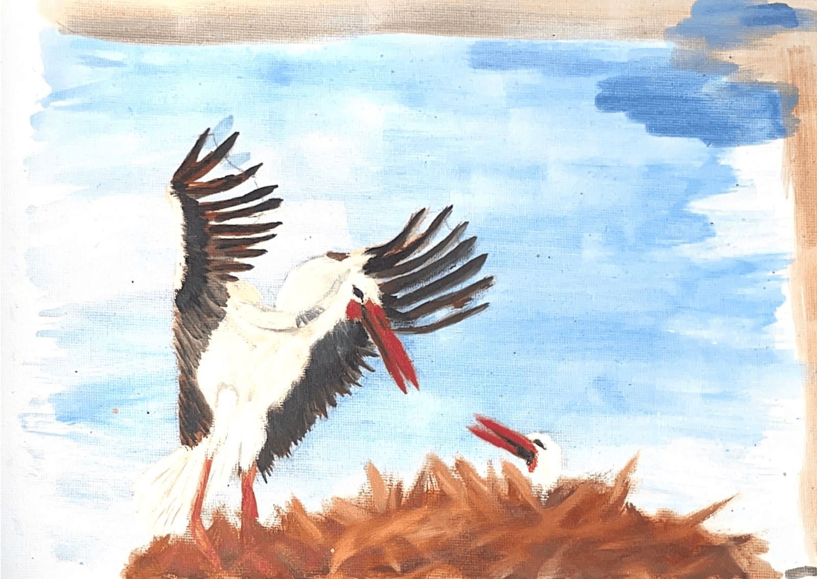 Storks at Daybreak