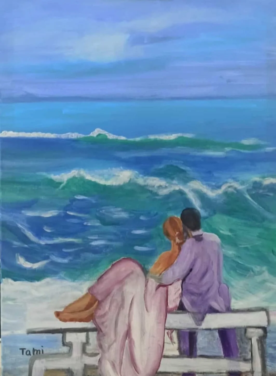 Couple Facing the Sea