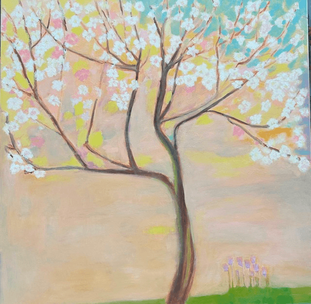 The almond tree in the garden