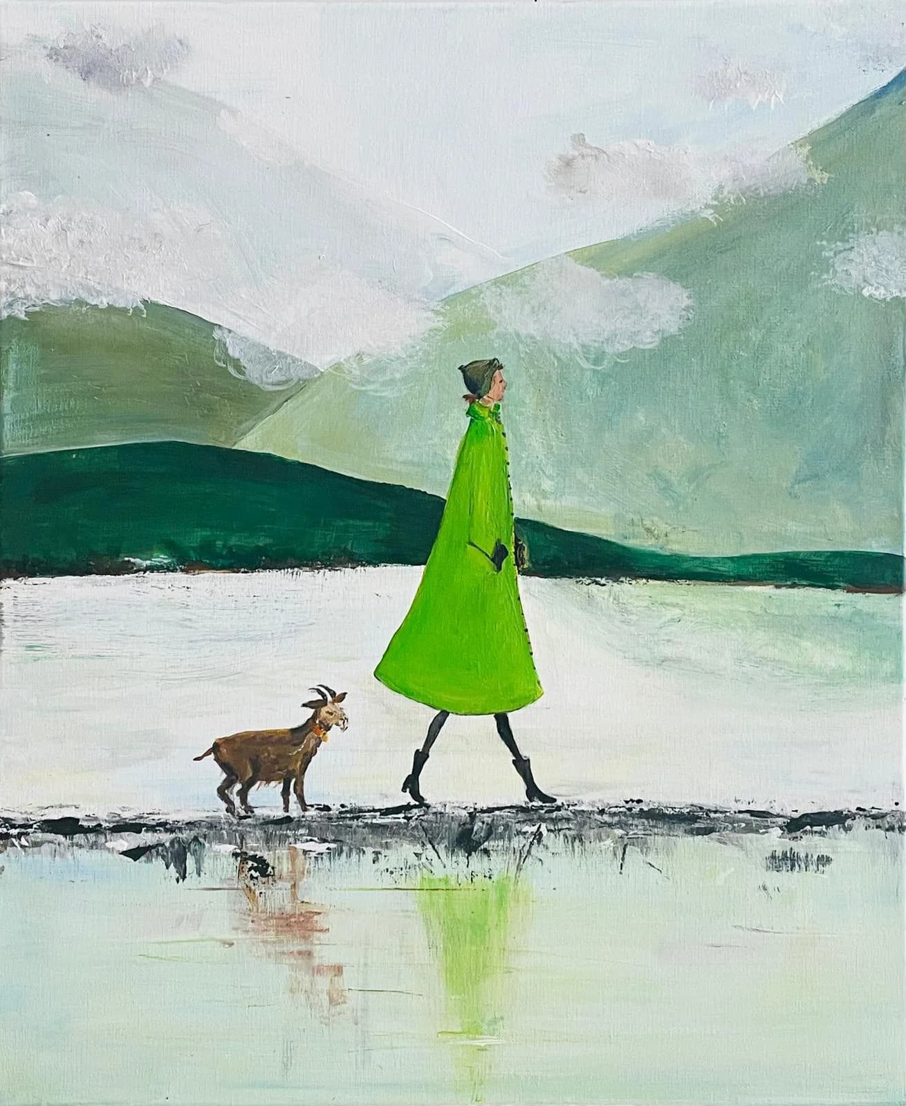 Lime Coat Brown Goat