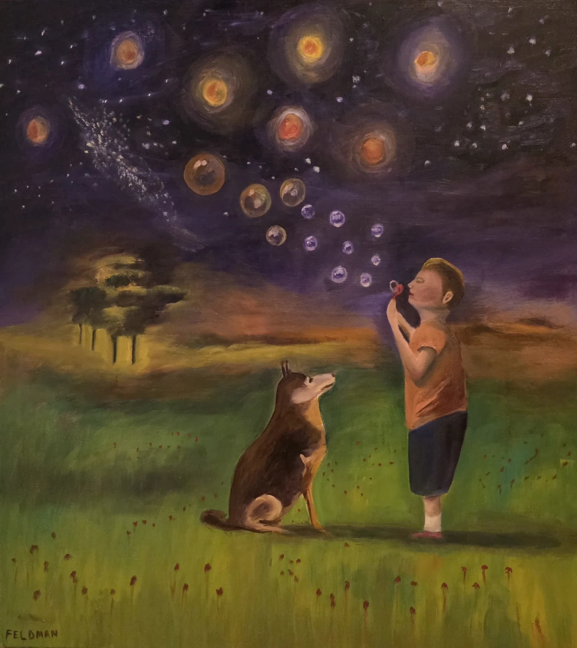 A little child creates new worlds