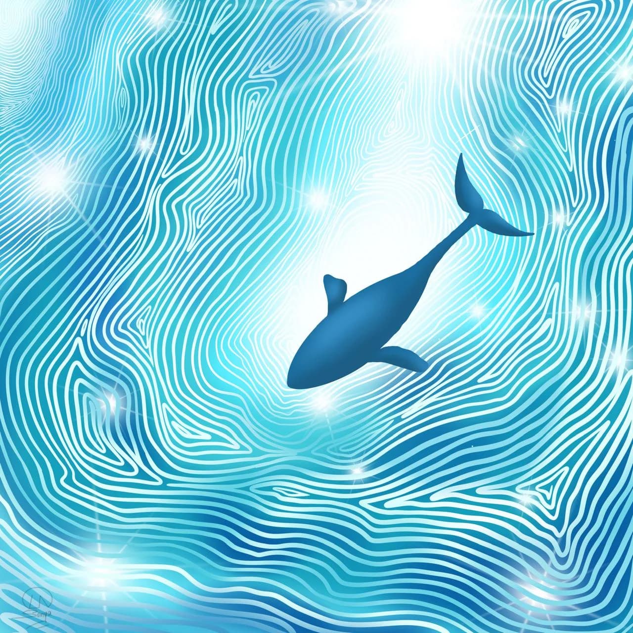 Whale in Blue Current