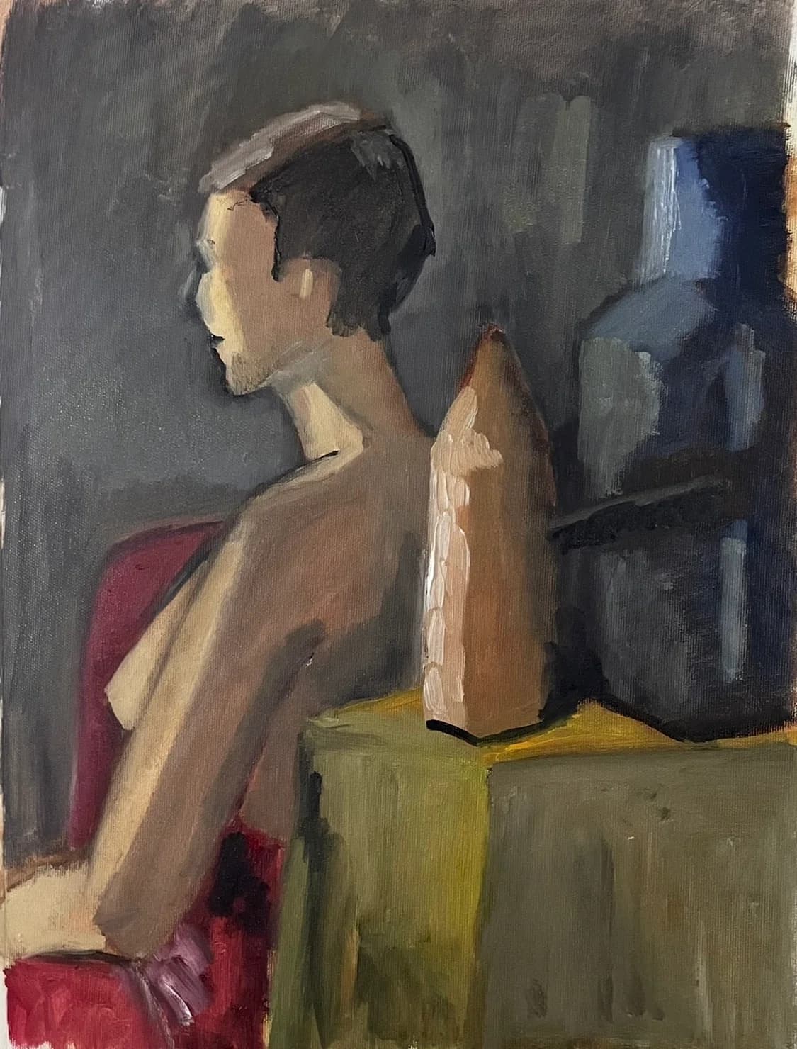 Quiet Figure in Gray