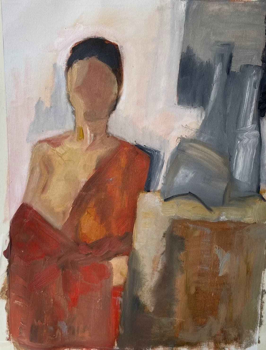 Quiet Figure in Red