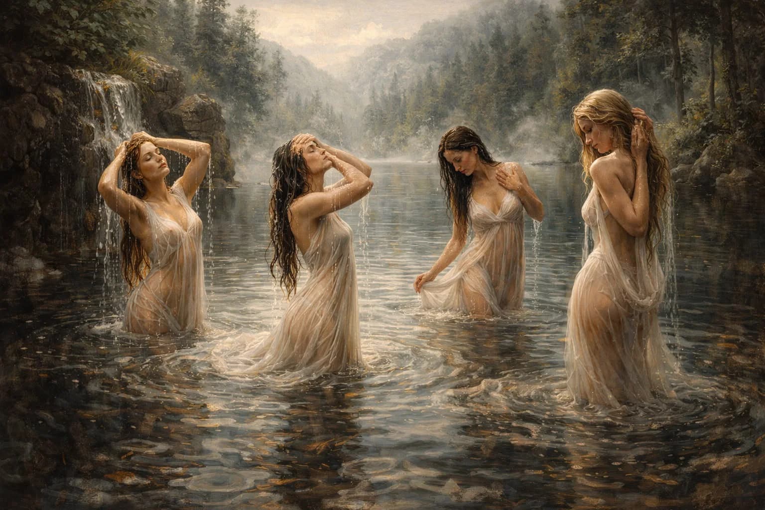 The beauty of simplicity: women in the river