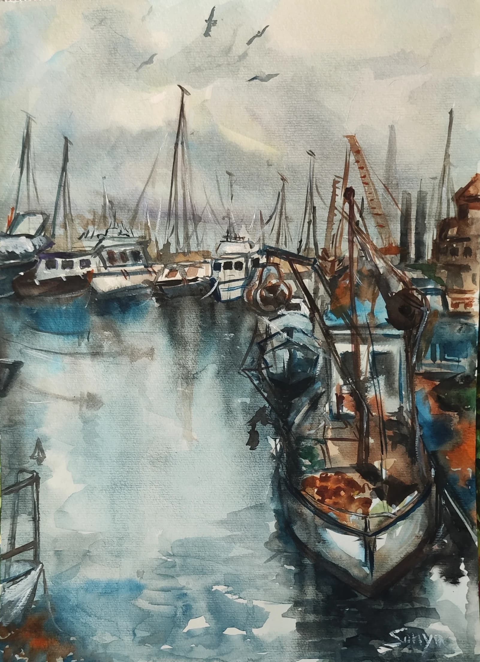 Harbor in Hushed Light