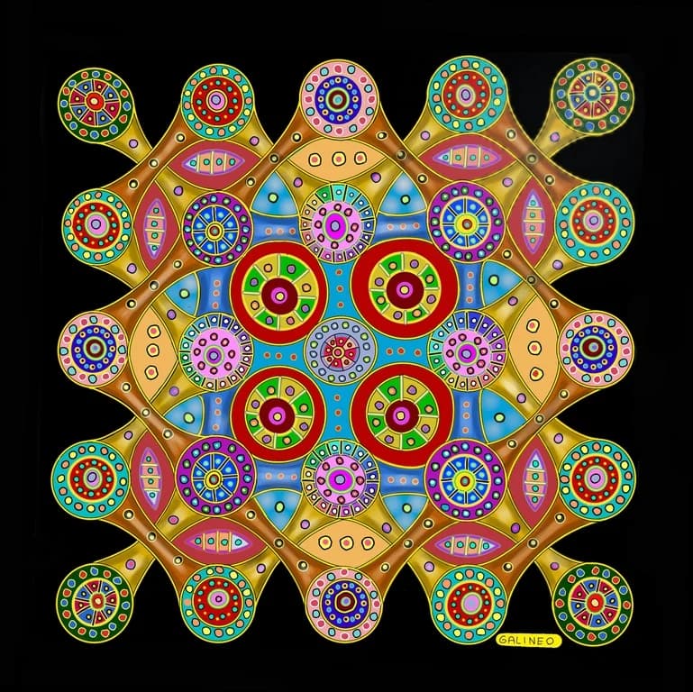Radiant Mandala Grid