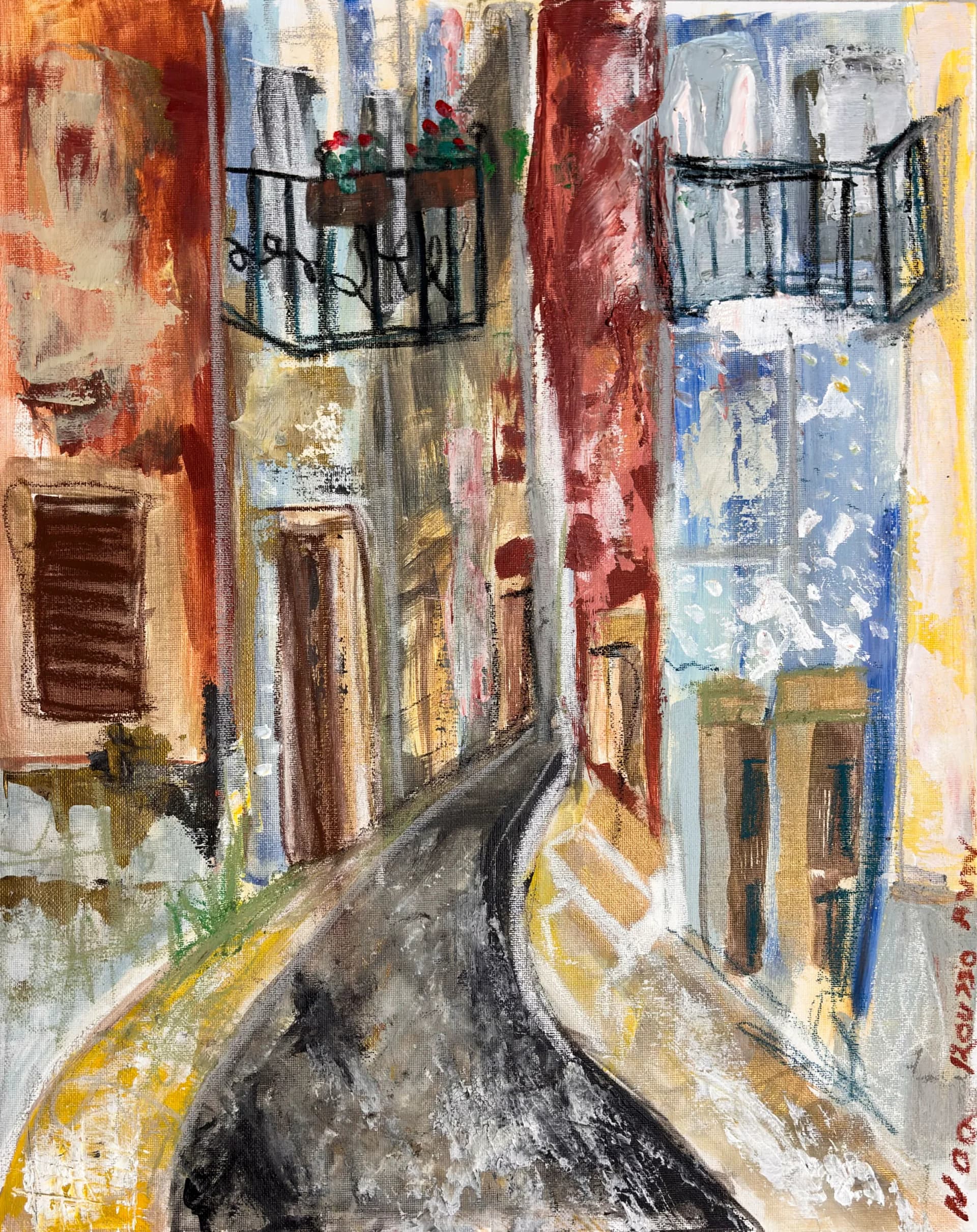 Narrow street in Lisbon