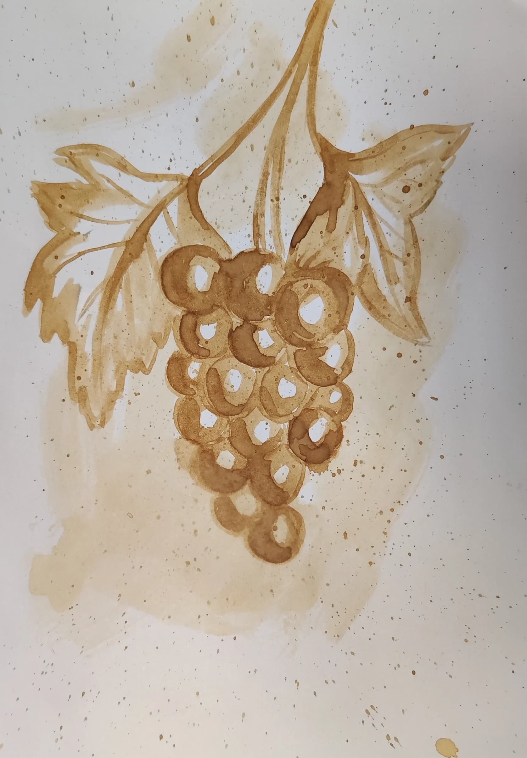Original cooffe grape painting 3