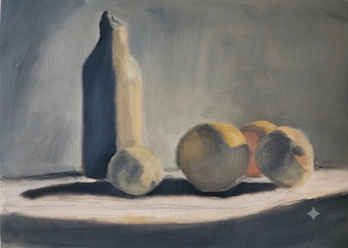 Bottle and Pale Fruit