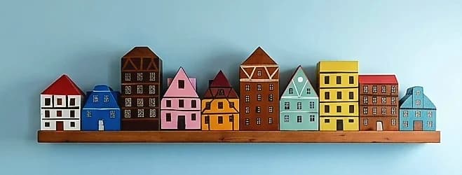Row of Painted Houses