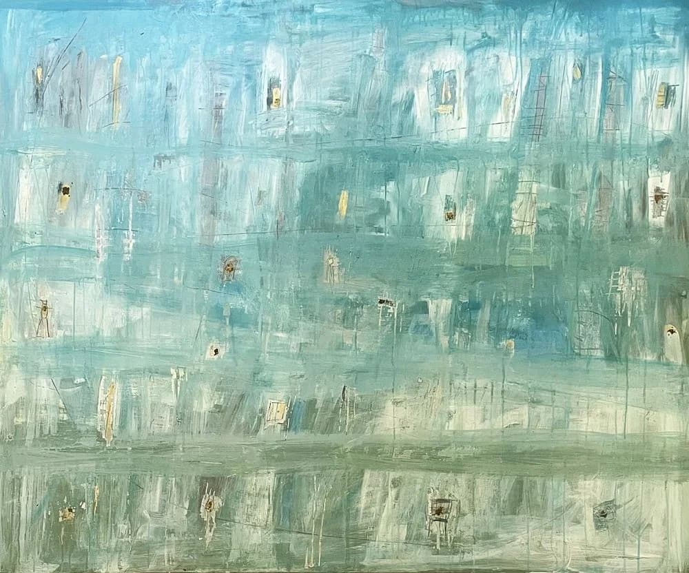 light blue and gold