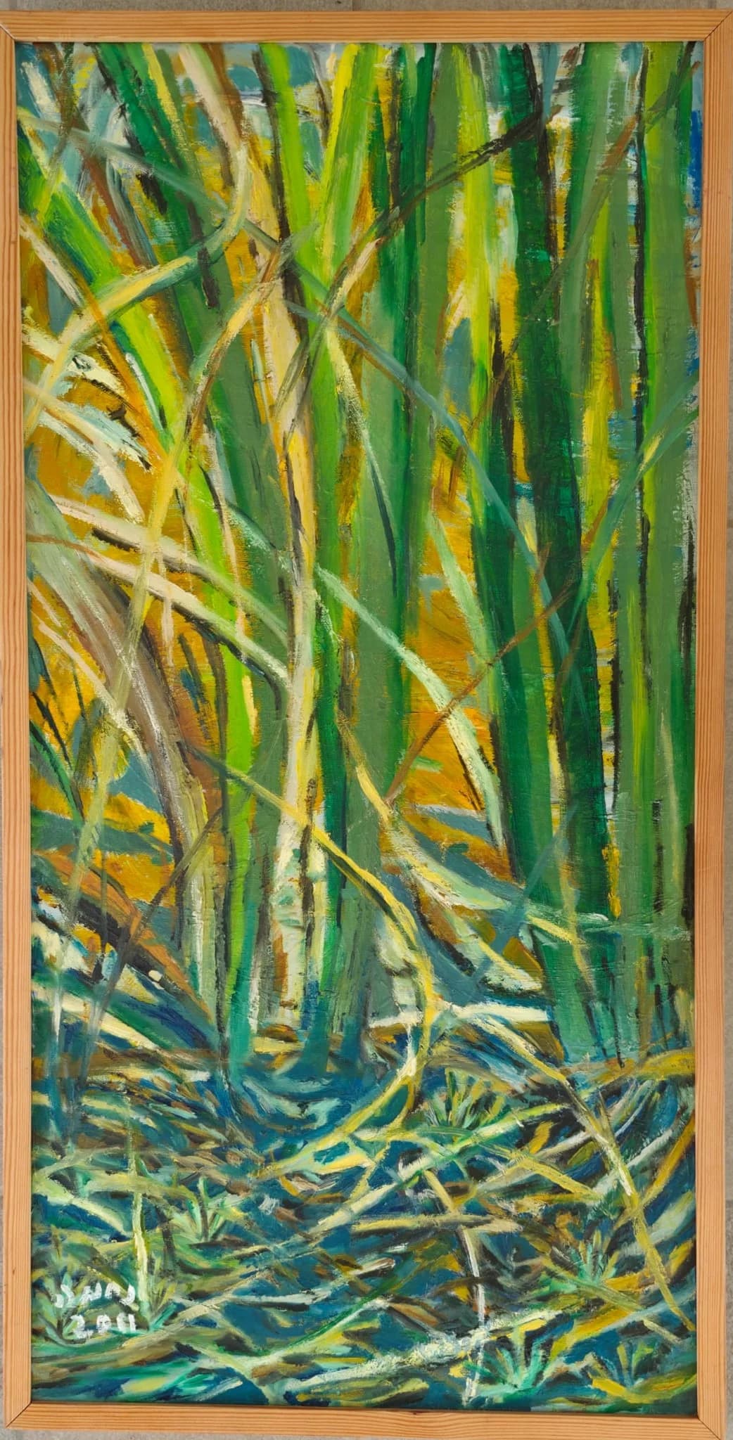 Reeds in Green Light
