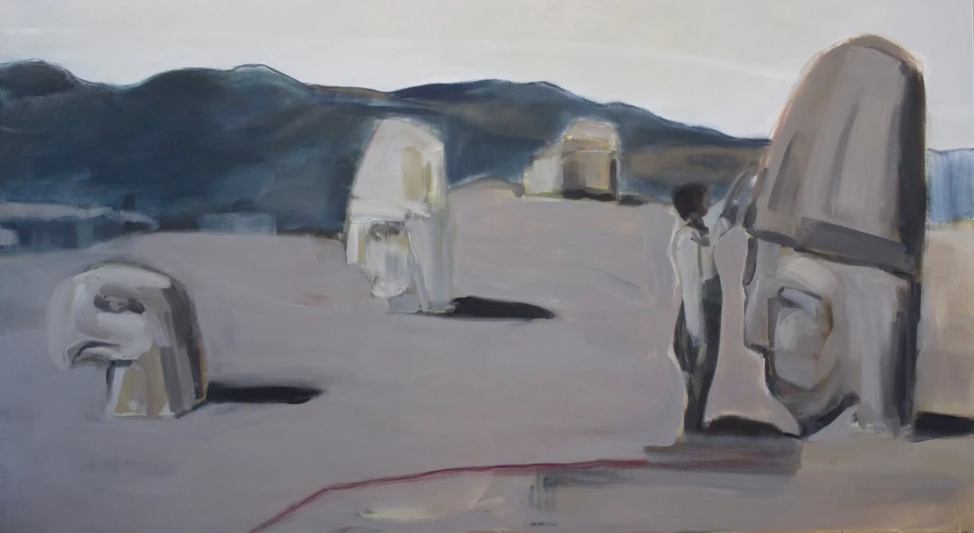 Figure Among White Forms
