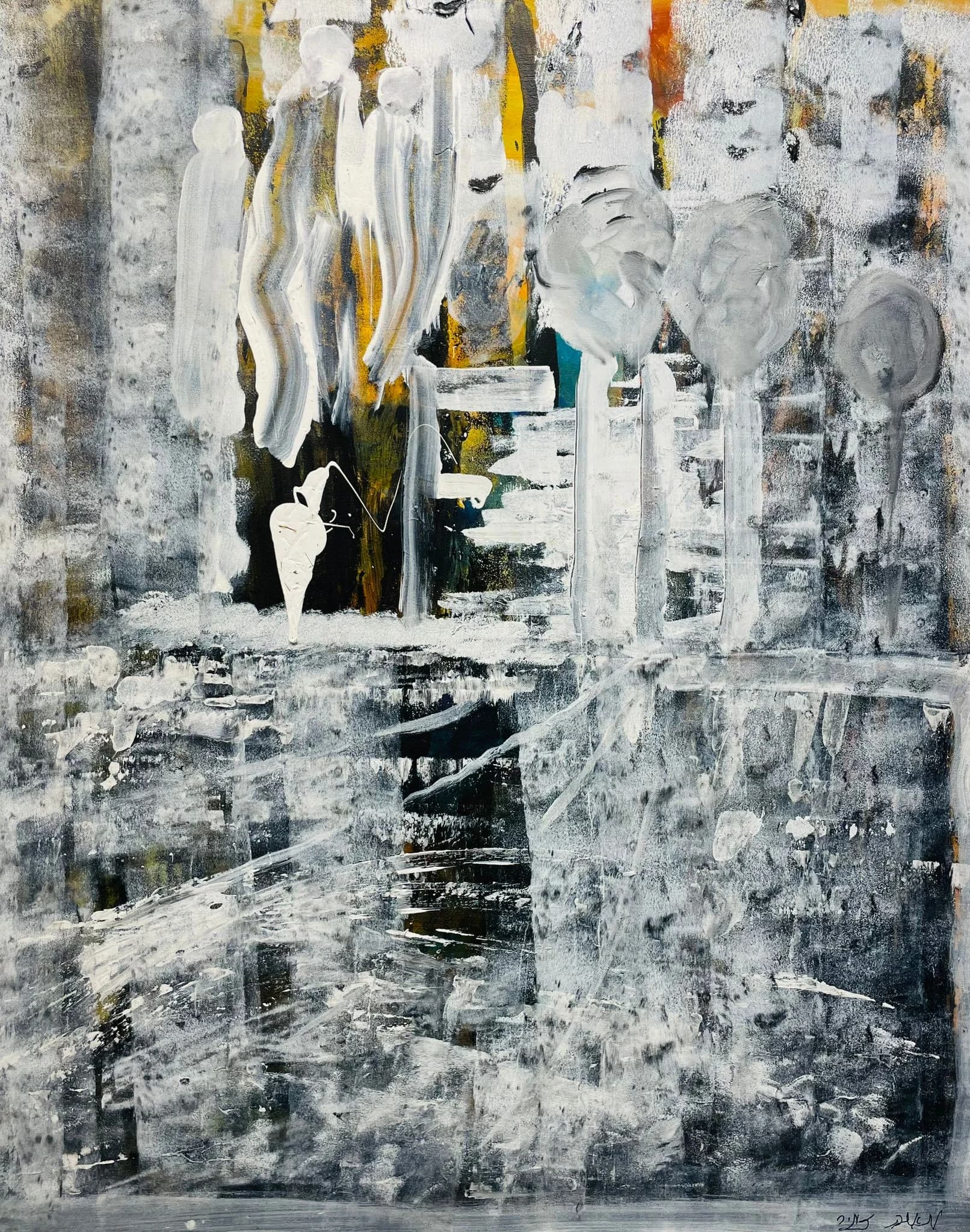 Figures in White