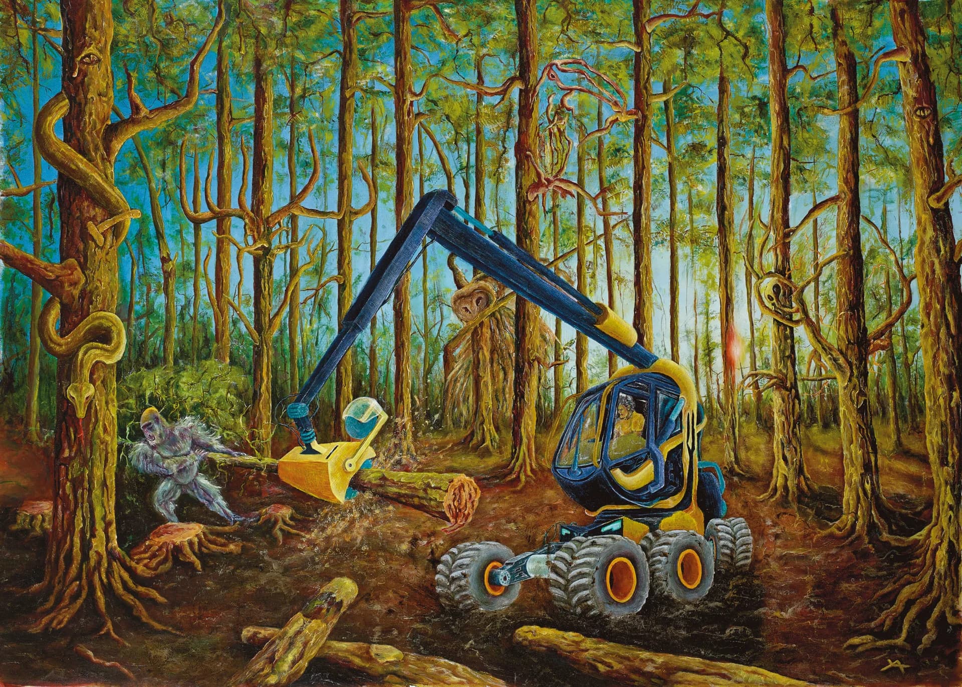demolishing forest