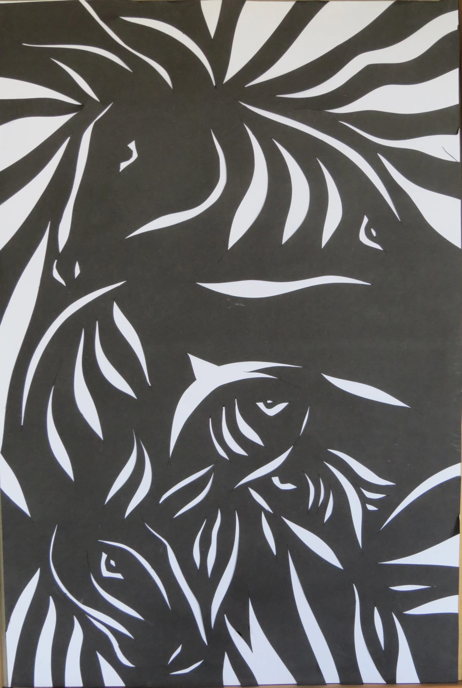 Two horses- Papercuts