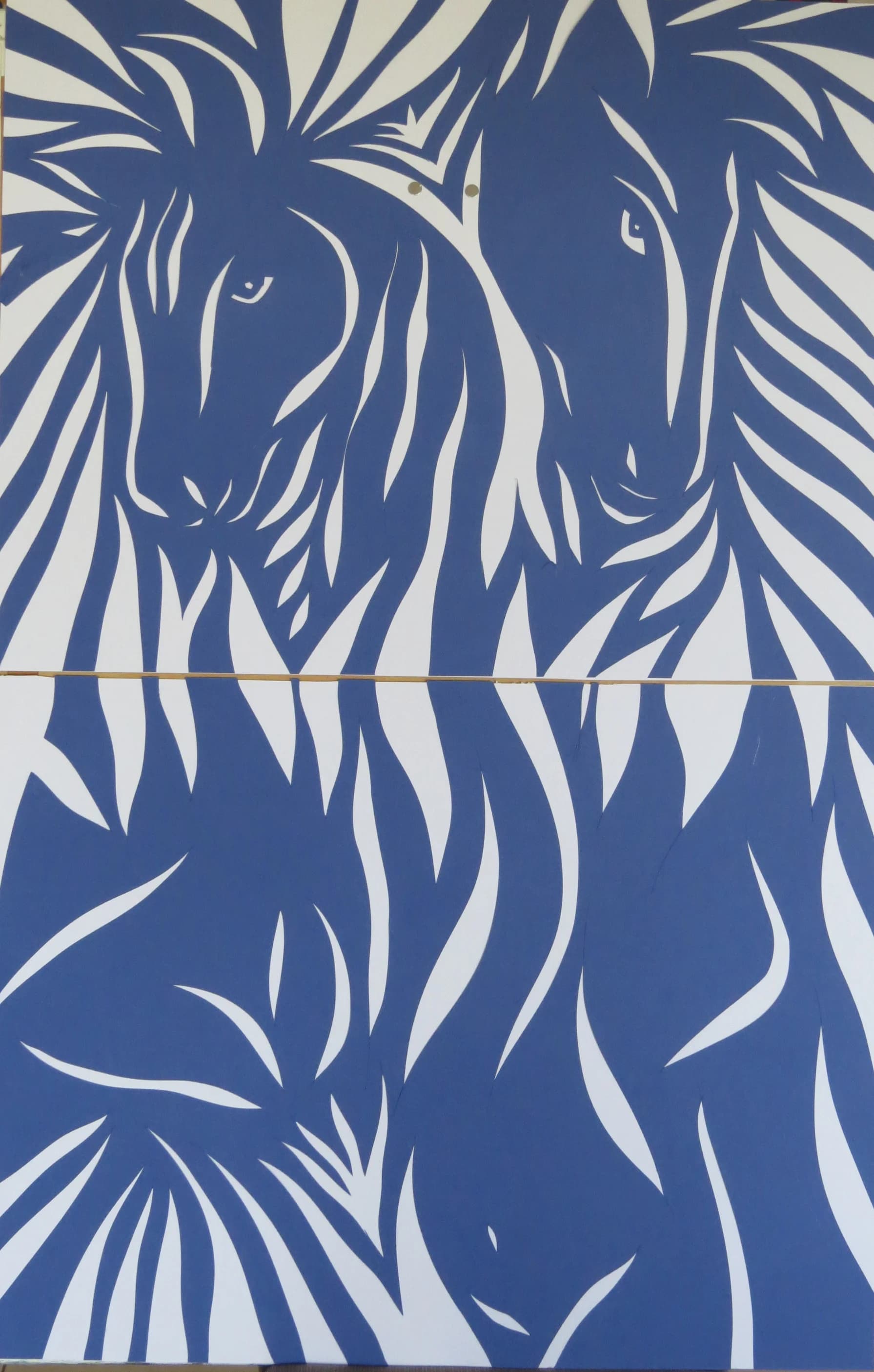 Blue Horses- Papercuts