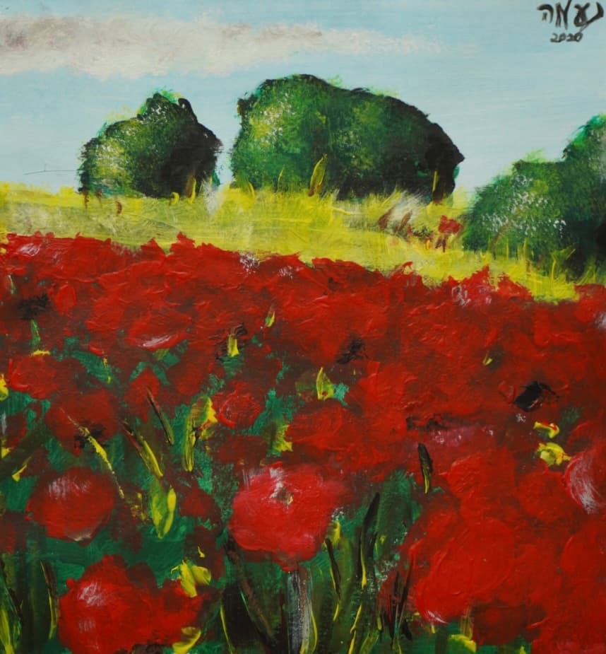 Red Field in Bloom