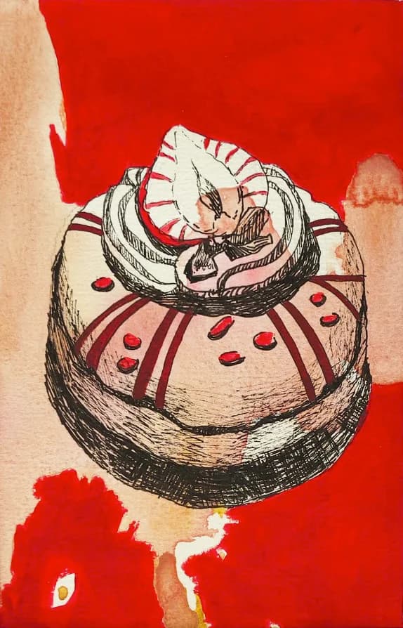 Pastry on Red