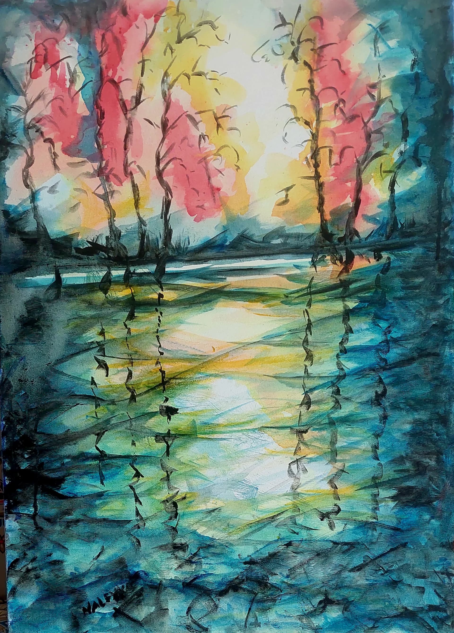Reflections in Pink Light
