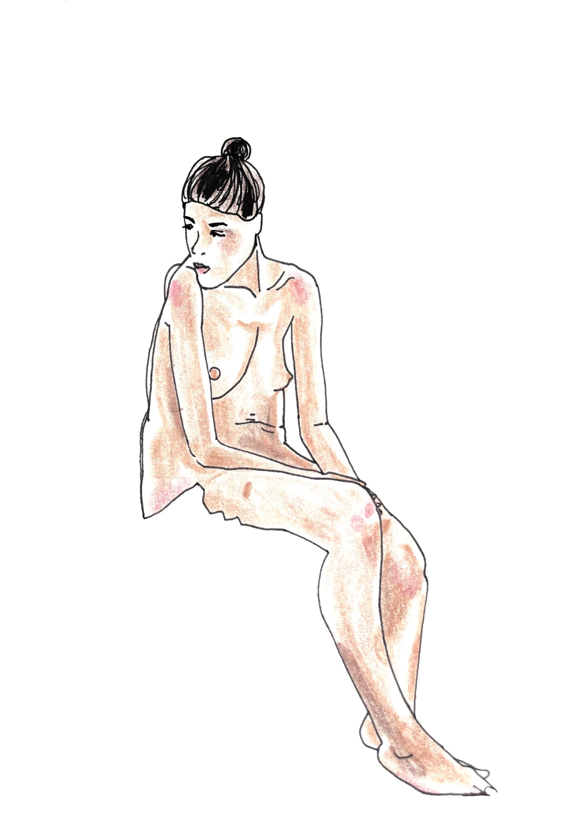 Seated Figure in Profile