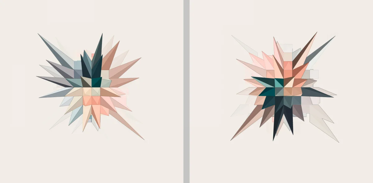 Two stars Diptych -Limited Edition of 10 3