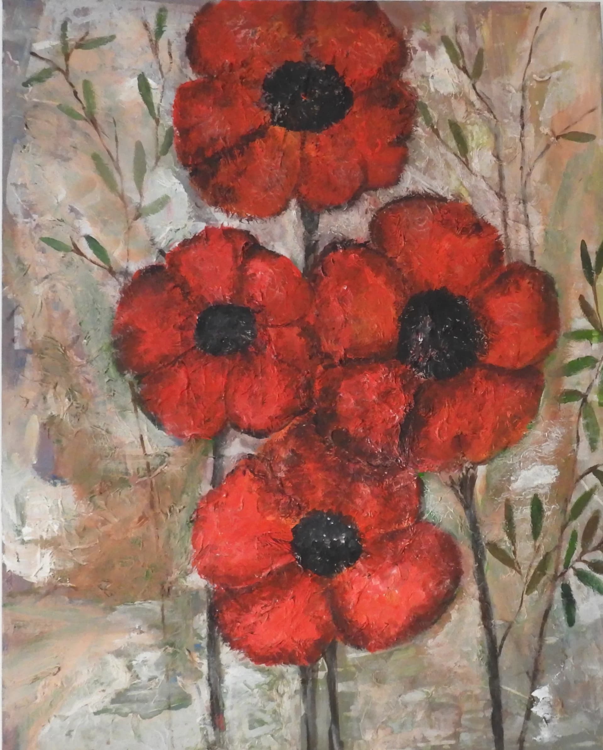 Red Poppies Rising