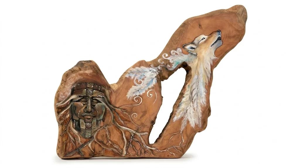 Wolf Spirit on Wood