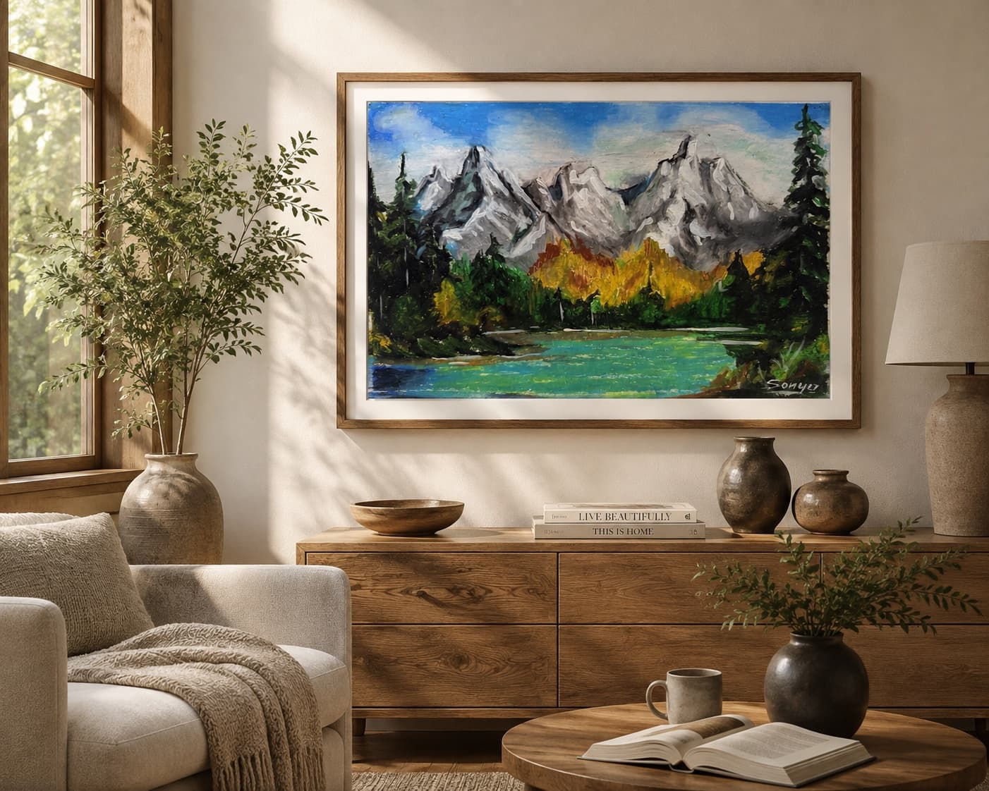 Autumn Beneath Mountain Peaks