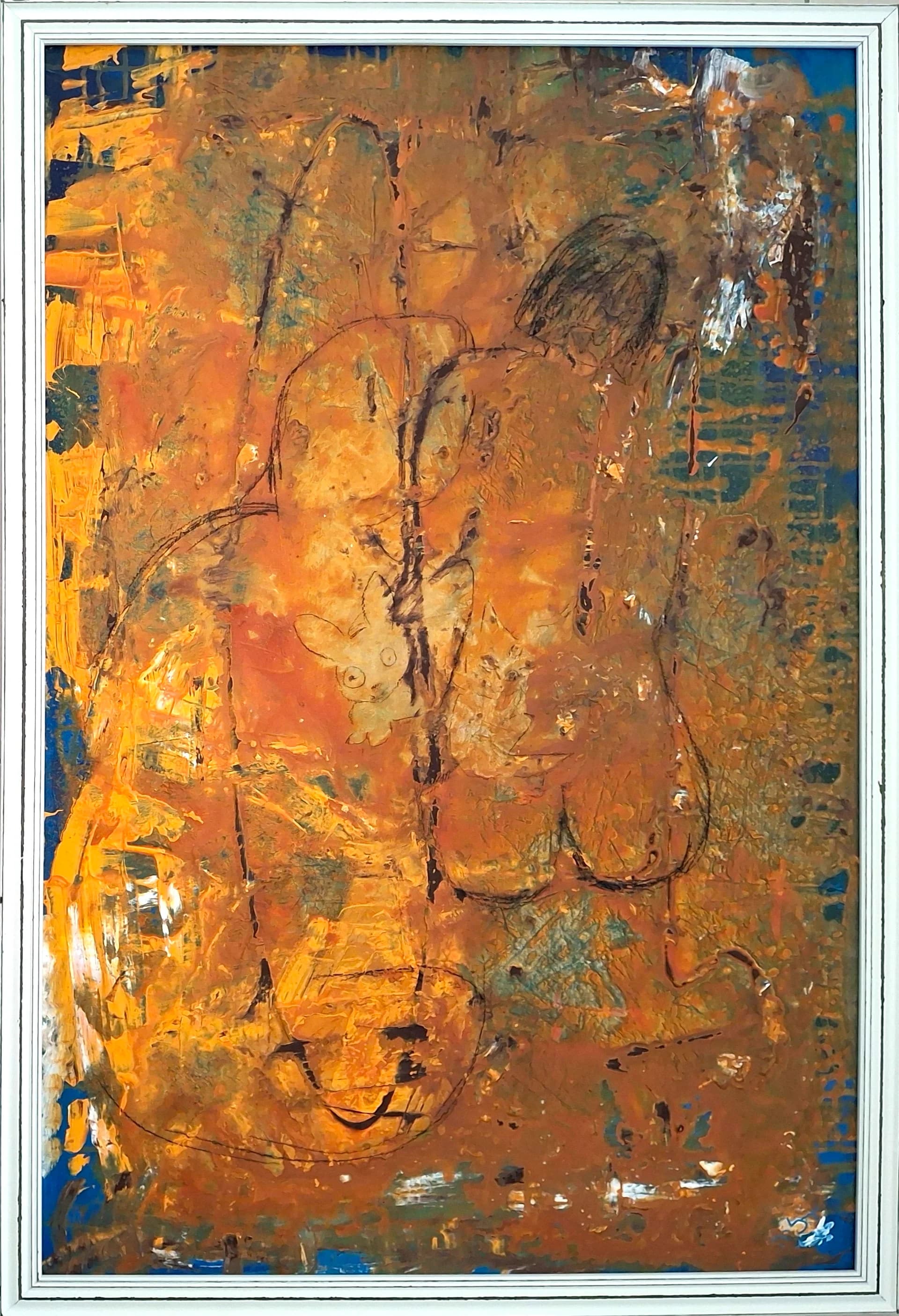 Framed Figures in Ochre