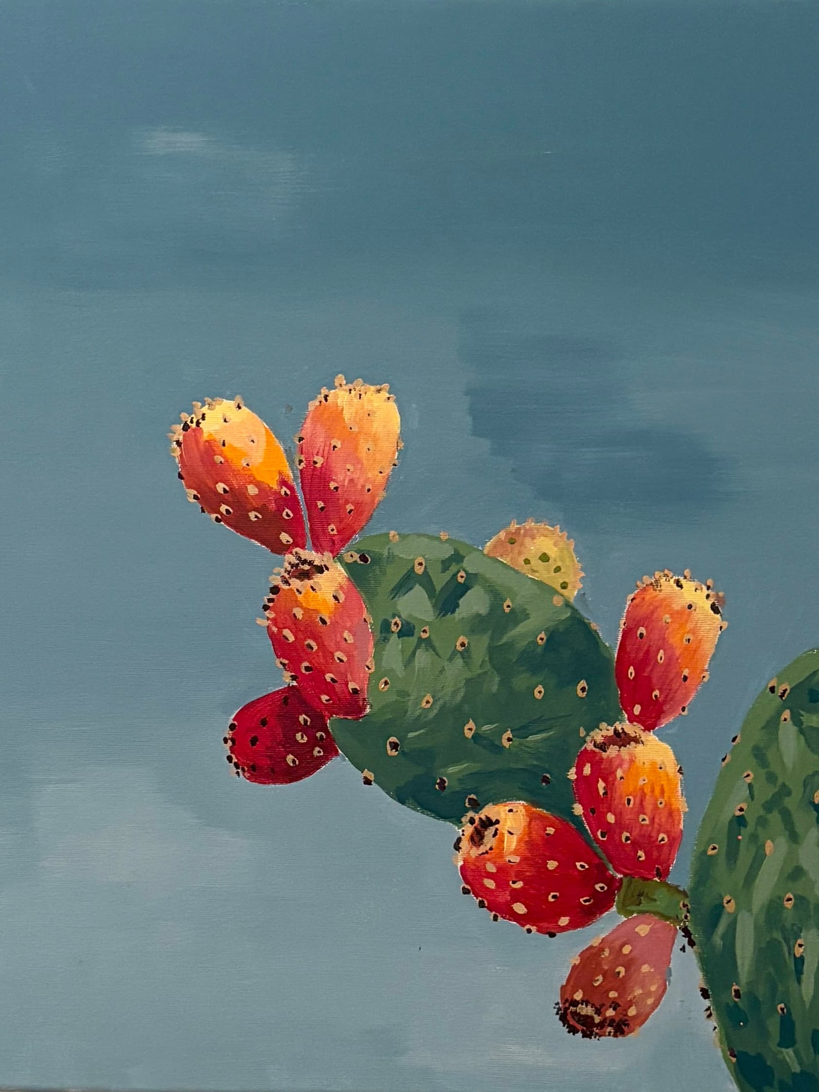 Prickly Pear Against Blue
