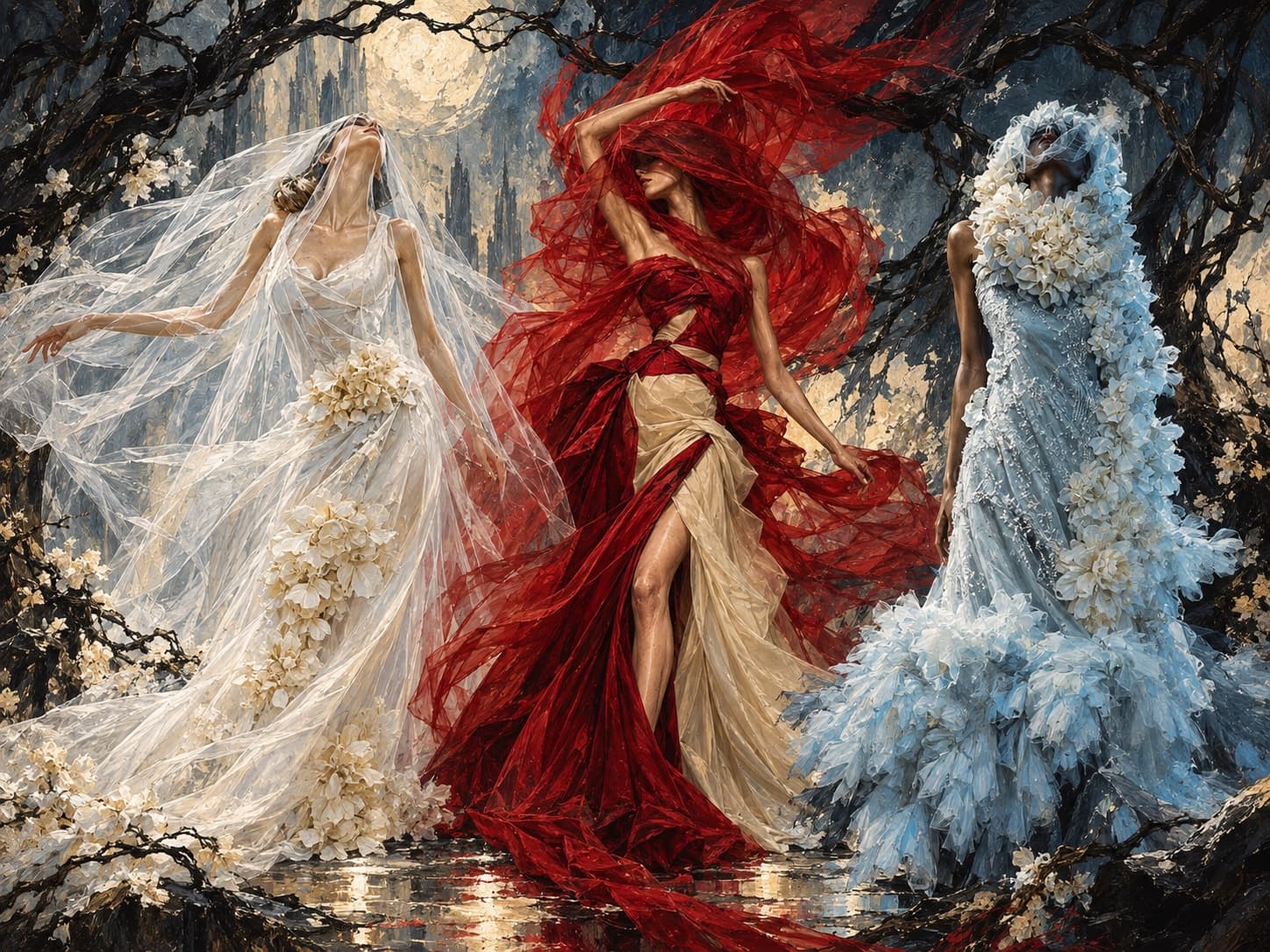Crimson Between Pale Veils