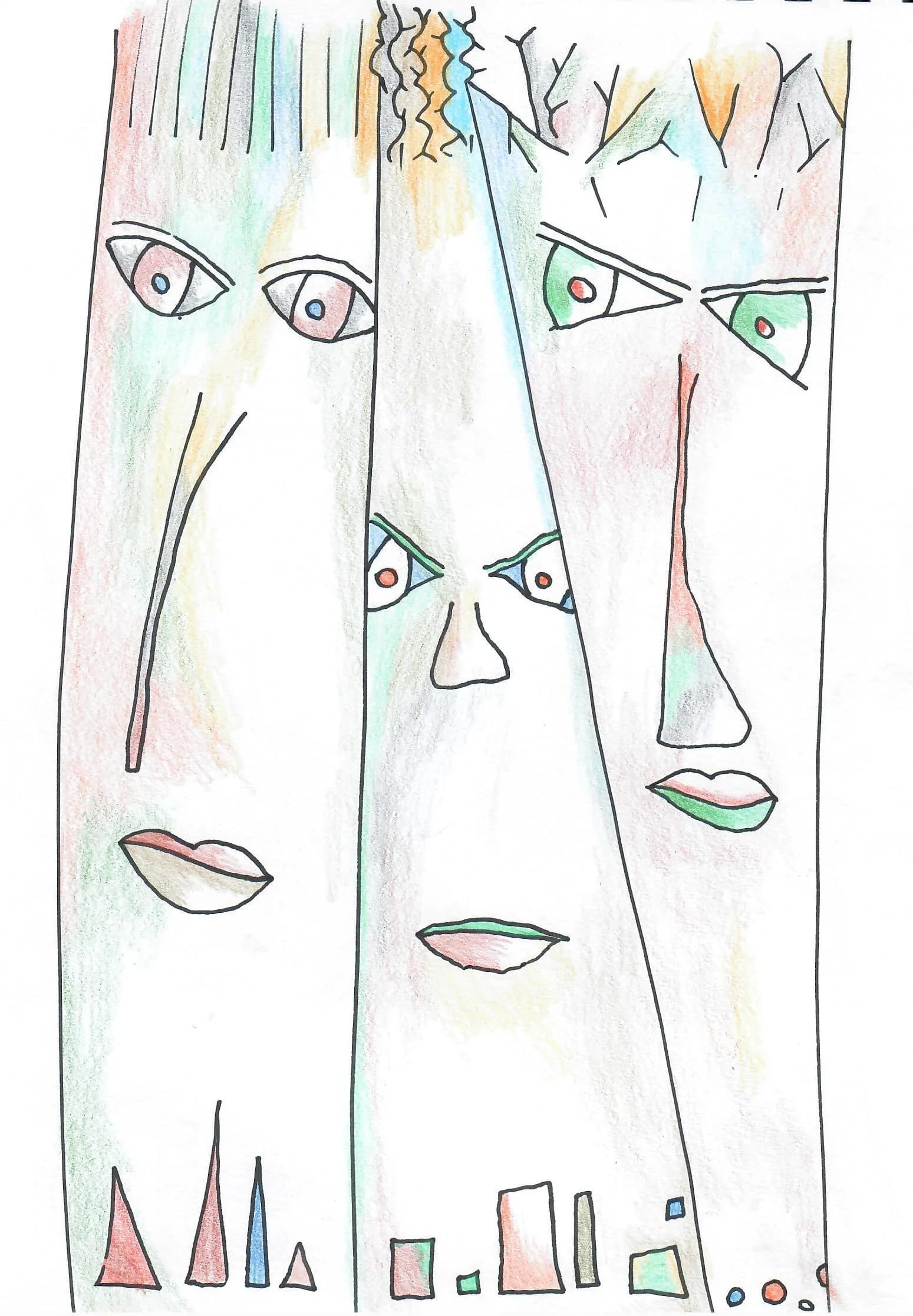 Three Faces, One Gaze