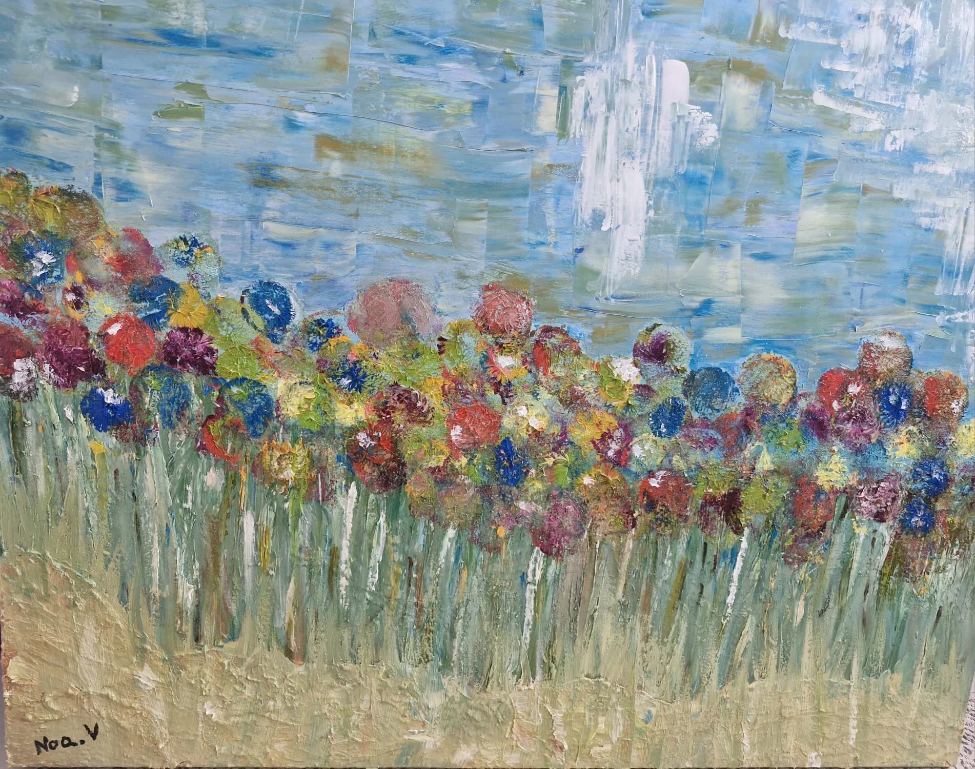 Wildflowers Beneath Blue