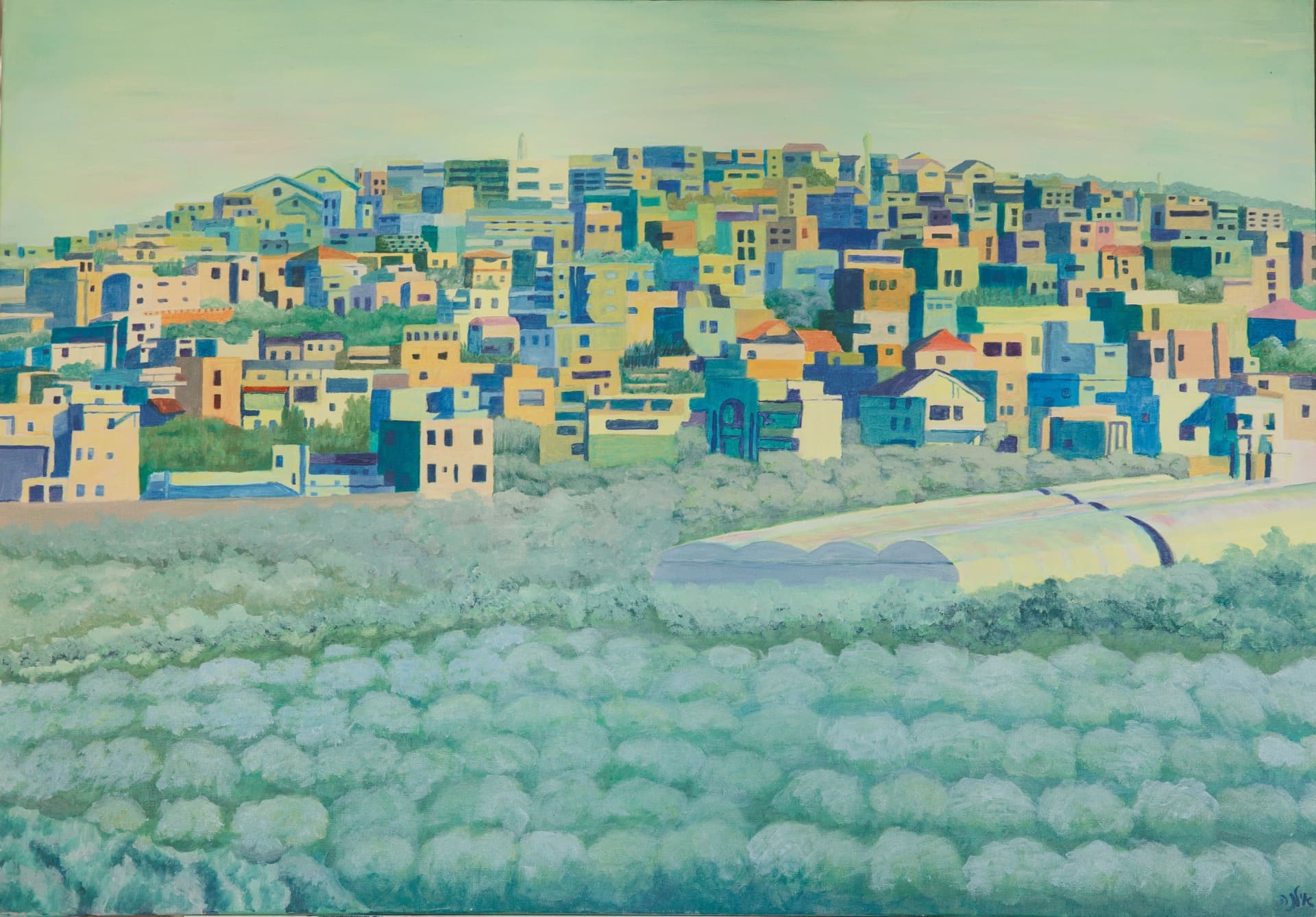 בקעה אל ג'רביה בשקיעה